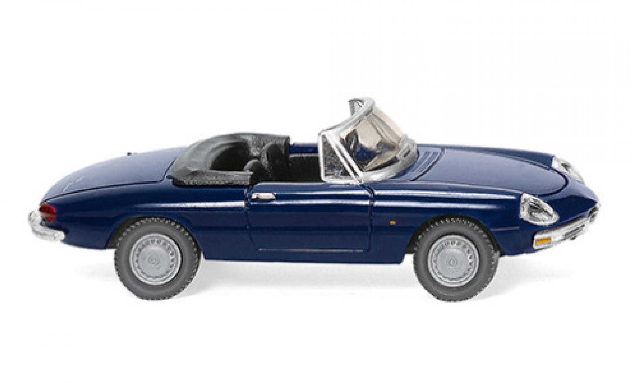 Alfa Romeo Spider 1/87 Wiking blu foncé modellino in miniatura