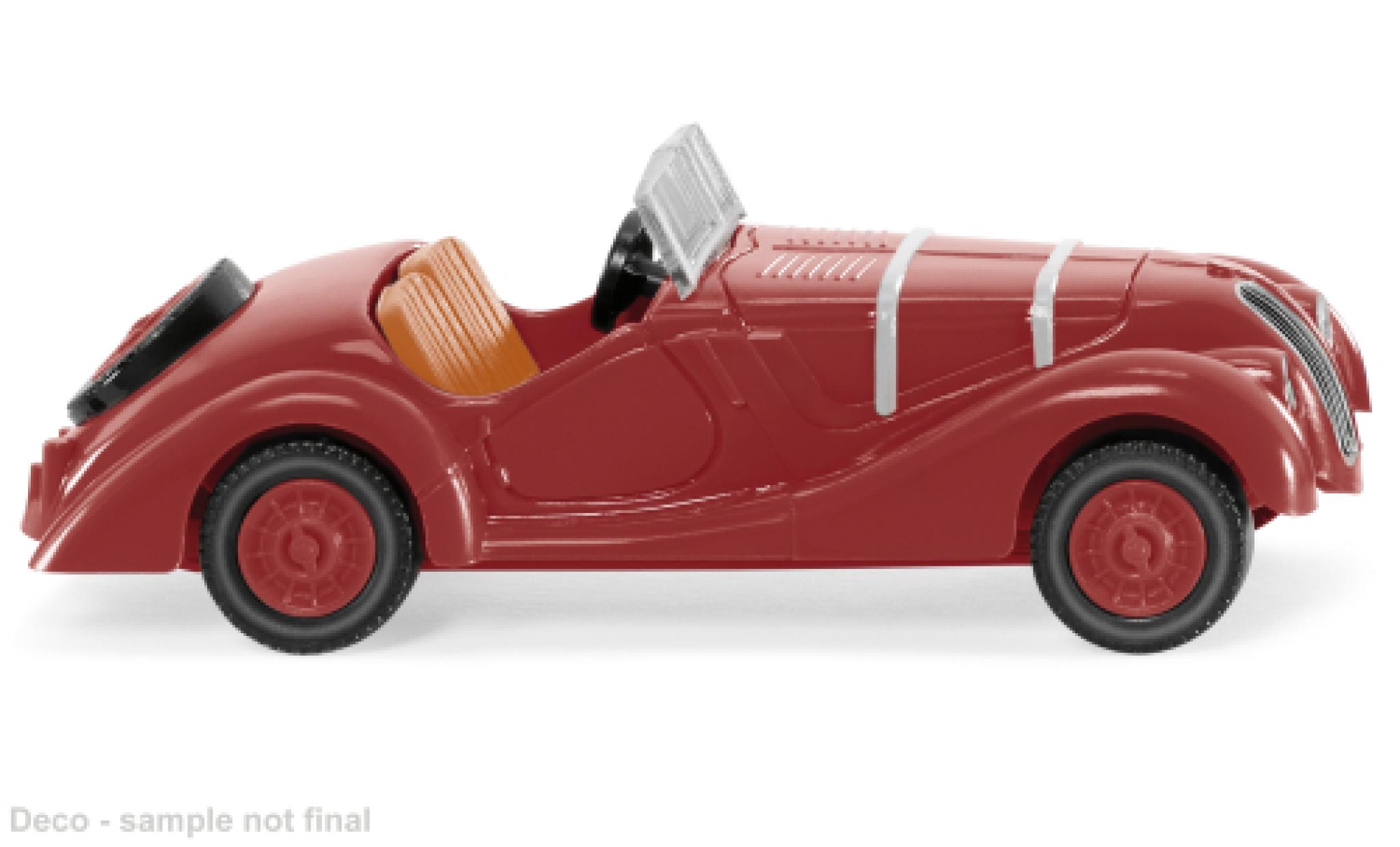 Bmw 328 1/87 Wiking rosso foncé modellino in miniatura