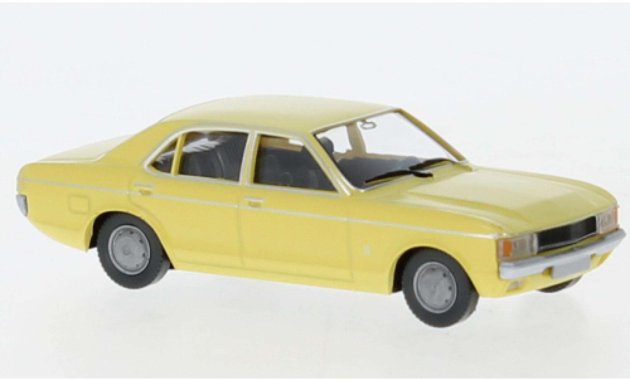 Ford Granada 1/87 Wiking MK I giallo clair 1972 modellino in miniatura