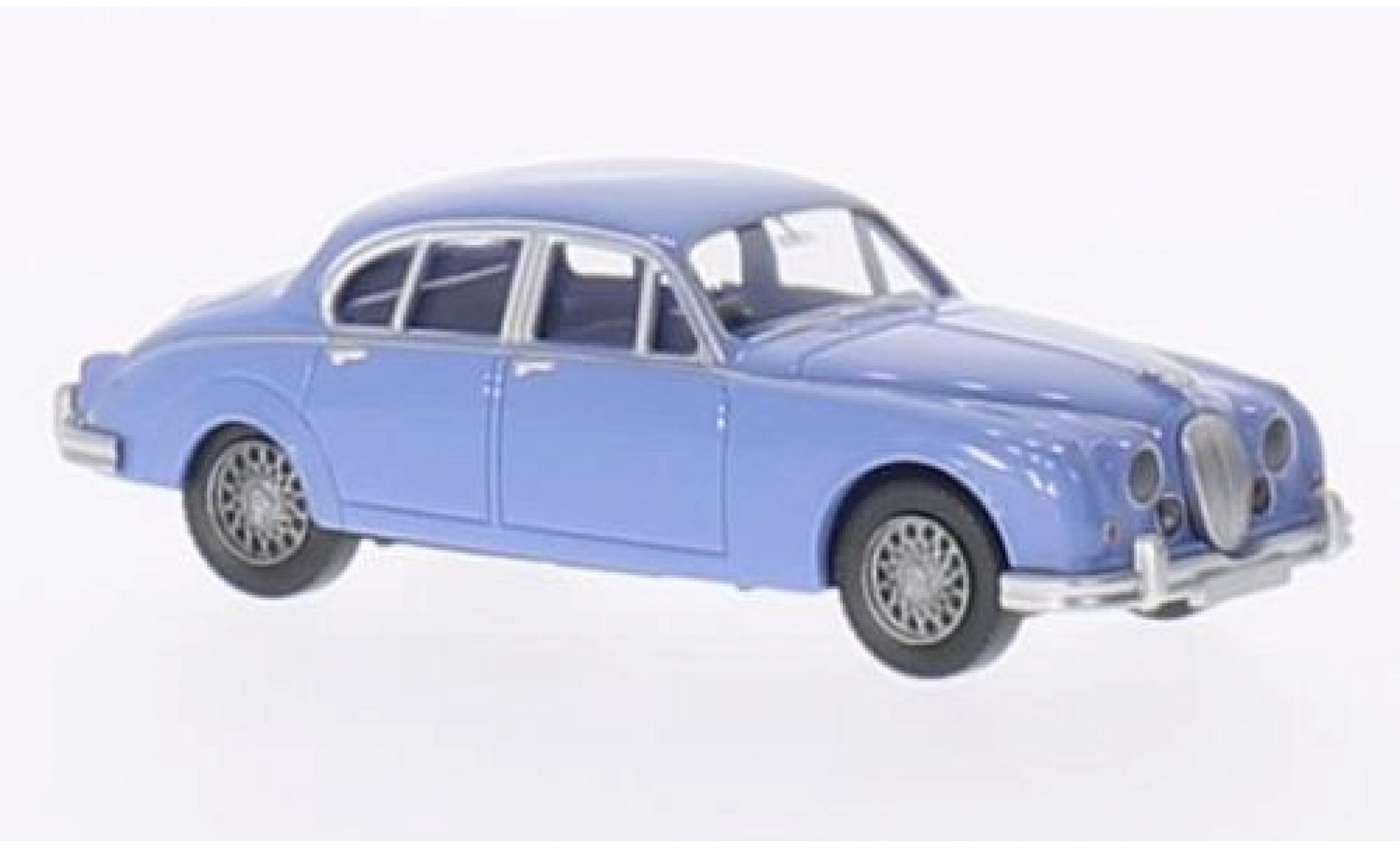 Jaguar MK 1/87 Wiking II blu clair modellino in miniatura