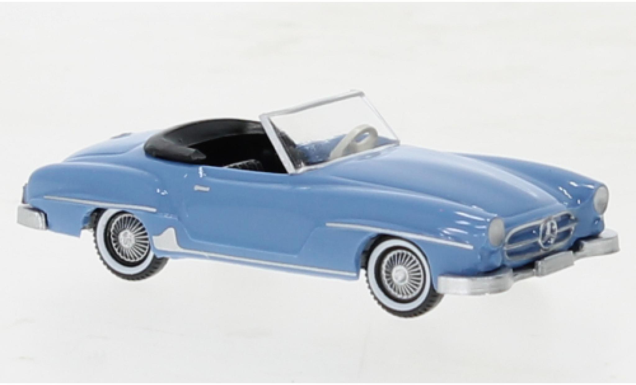 Mercedes CLA 1/87 Wiking 190 SL (W121) blu clair 1955 modellino in miniatura