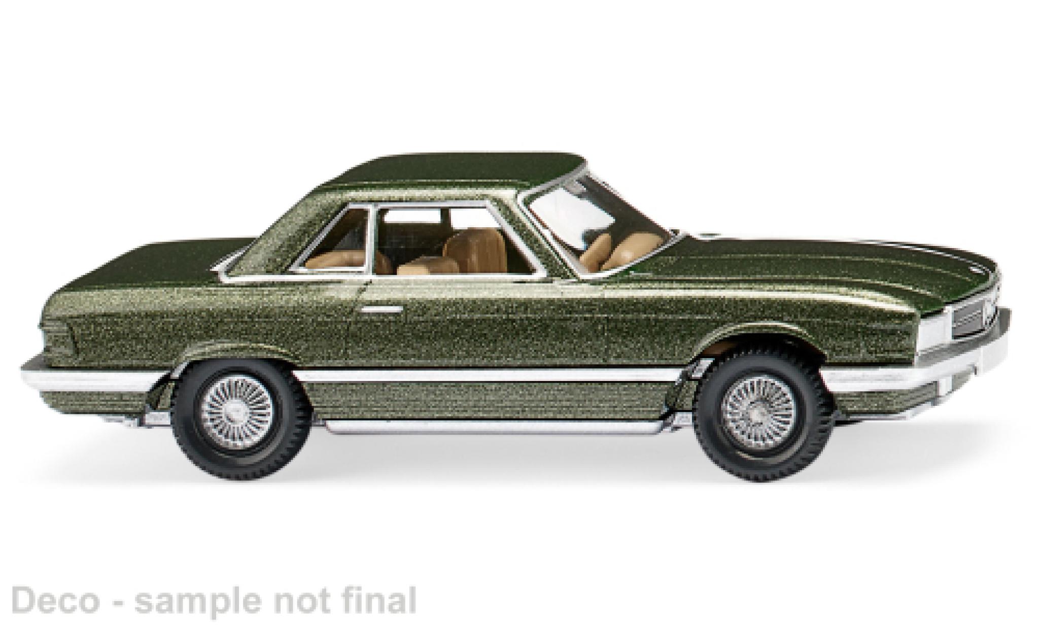 Mercedes 350 1/87 Wiking SL (R107) metallise verde foncé modellino in miniatura