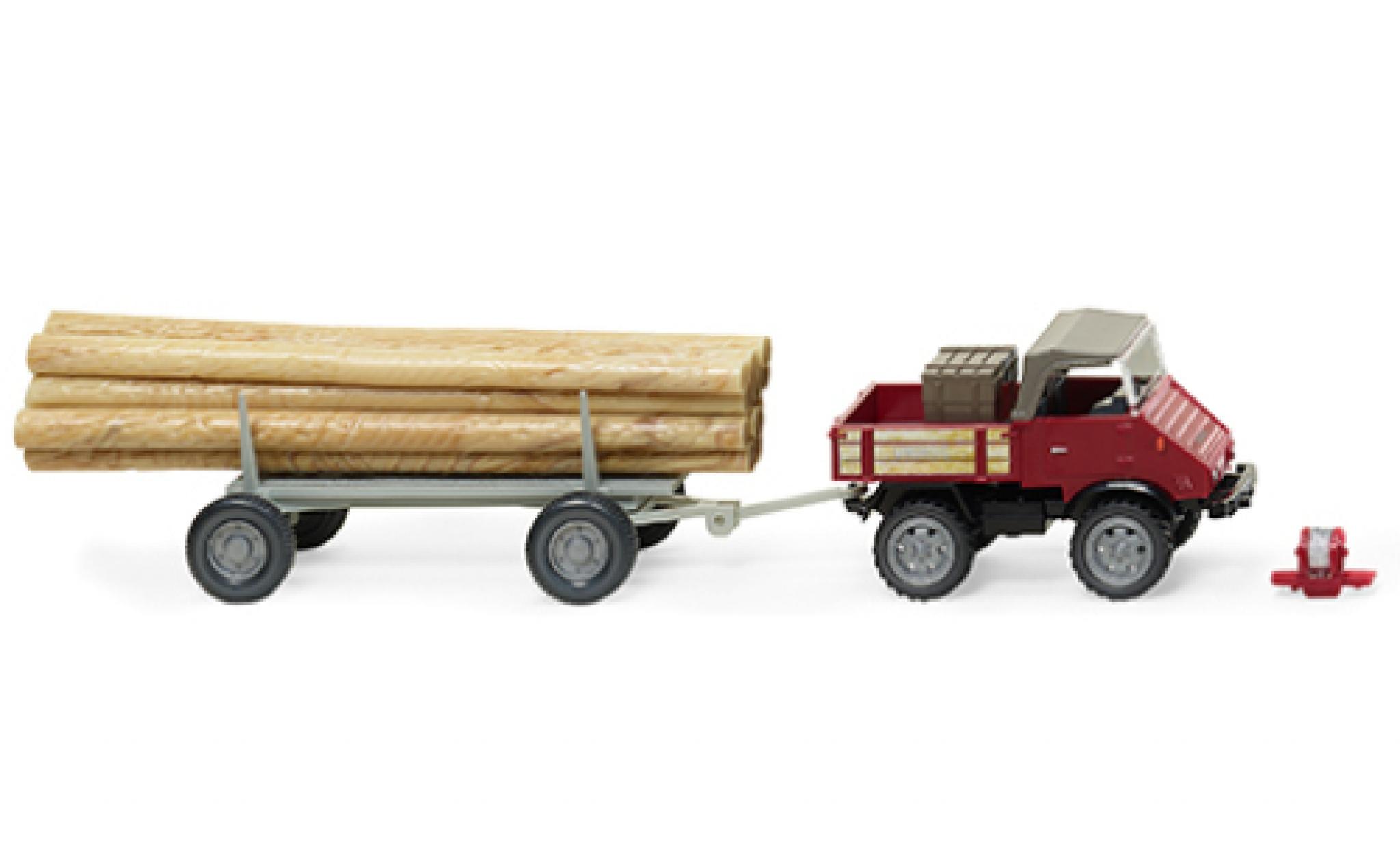 Mercedes Unimog 1/87 Wiking U401 rosso foncé 1956 modellino in miniatura