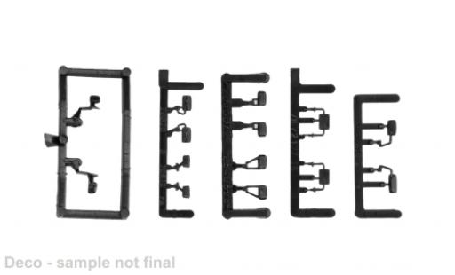 Volkswagen T4 1/87 Herpa - Spiegels&auml;tze ( MB T1 MB T2/814 MB 813) schwarz 1:87 modellino in miniatura