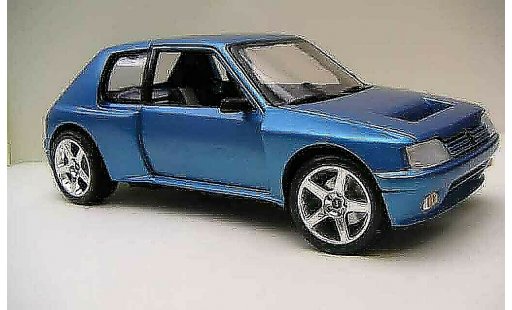 Peugeot 205 Turbo 16 1/18 Solido blu T16 modellini auto