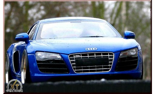 Audi R8 4.2 fsi 1/18 Kyosho 5.2 blu jantes bbs 20 pouces modellini auto