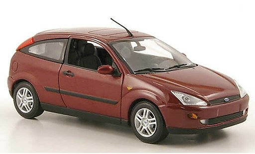 Ford Focus Berline 1/43 Minichamps rosso 3-portes 2002 modellini auto