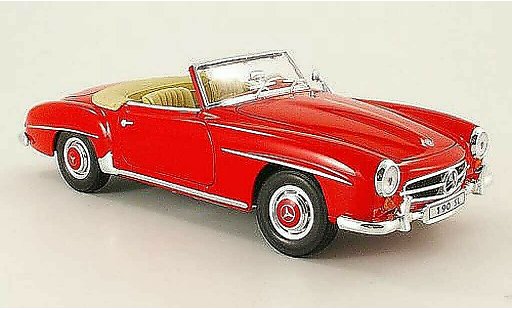 Mercedes 190 Base 1/18 Welly rosso aperto 1955 modellini auto