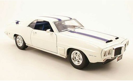 Pontiac Firebird 1969 1/18 Yat Ming trans am bianco/blu modellini auto