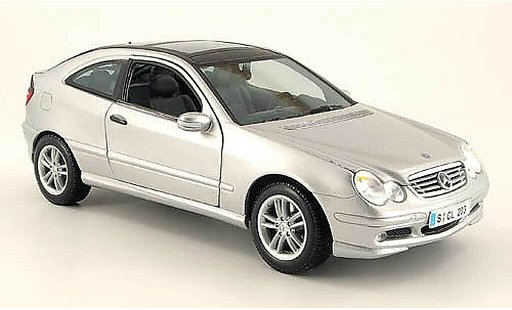 Mercedes Classe C Coupe 1/18 Maisto grigio sportcoupe modellini auto