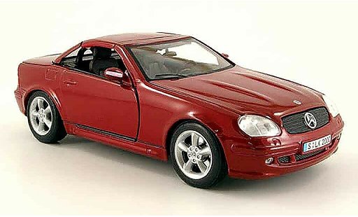 Mercedes Classe SLK Base 1/18 Maisto hardtop rosso tetto zu offnen modellini auto