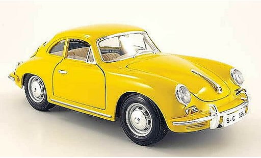 Porsche 356 1961 1/18 Burago B giallo modellini auto