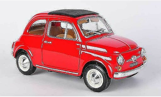 Fiat 500 F 1/18 Burago rosso (1:16) 1965 modellini auto