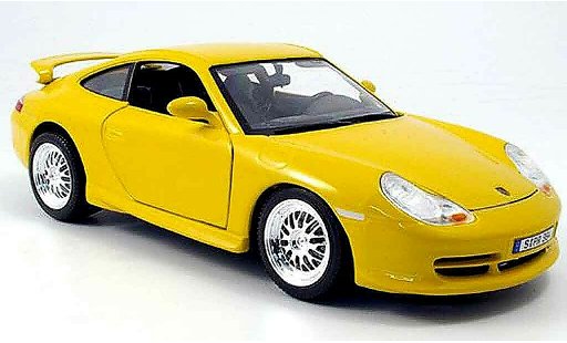 Porsche 911 GT3 1/18 Burago giallo strassenversion modellini auto