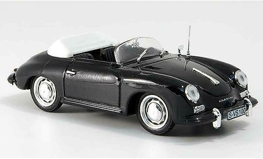 Porsche 356 1963 1/43 Brumm C Spyder nero geoffnetes capote modellini auto