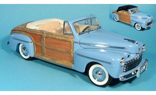 Ford Sportsman Cabriolet 1/18 Yat Ming blu avec stofftetto zum auswechseln 1946 modellini auto