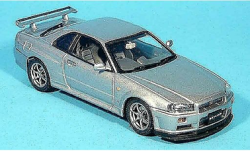Nissan Skyline R34 1/43 Autoart GTR grigio metallisee 1999 modellini auto