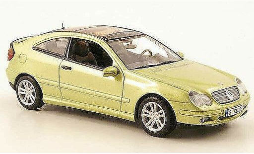 Mercedes Classe C Coupe 1/43 Minichamps verde 2001 modellini auto