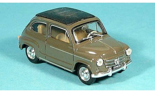 Fiat 600 D 1/43 Brumm chiuso marrone 1960 modellini auto