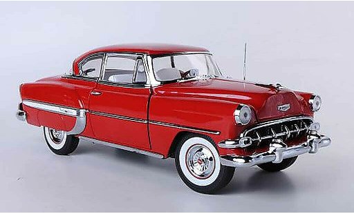Chevrolet Bel Air Coupe 1/18 Sun Star 1954 Hardtop rosso modellini auto