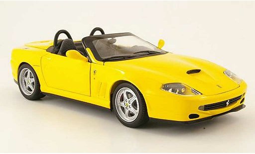Ferrari 550 Barchetta 1/18 Hot Wheels giallo modellini auto