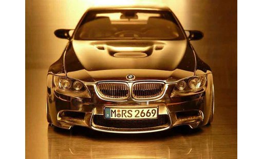 Bmw M3 coupe 1/18 Kyosho E92 full chrome jantes 18 pouces modellini auto