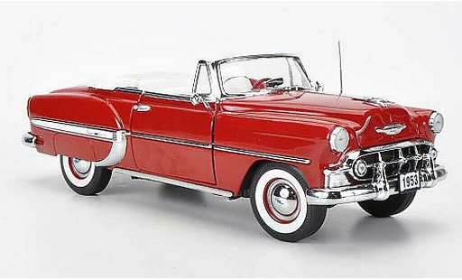 Chevrolet Bel Air Convertible 1/18 Sun Star 1953 Cabrio rosso modellini auto