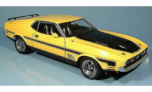 Ford Mustang Mach 1 1/18 Autoart i fastback giallo modellini auto