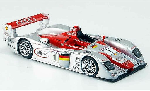 Audi R8 LMP course 1/43 IXO 2002 Biela Kris vincitore modellini auto