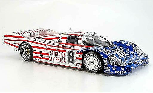 Porsche 956 1986 1/18 Minichamps l no.8 stars and stripes le mans modellini auto