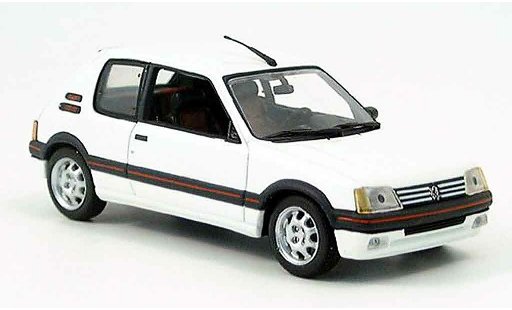 Peugeot 205 GTI 1/43 Minichamps 1.9 Blanc Meije 1990 modellini auto