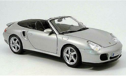 Porsche 911 Turbo 1/18 Maisto cabriolet grigio 2003 modellini auto