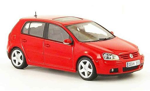 Volkswagen Golf Base 1/43 Autoart rosso 5 portes 2003 modellini auto