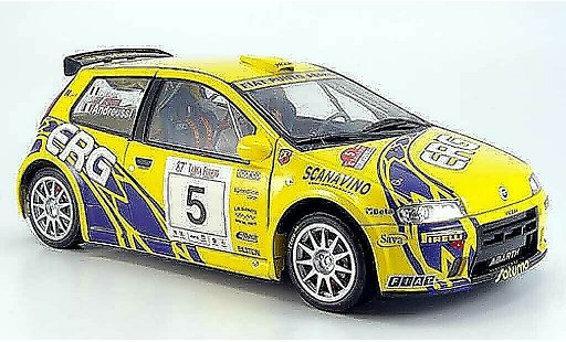 Fiat Punto Rally 1/18 Ricko rallye no.5 erg targa florio 2003 andreucci andreussi modellini auto