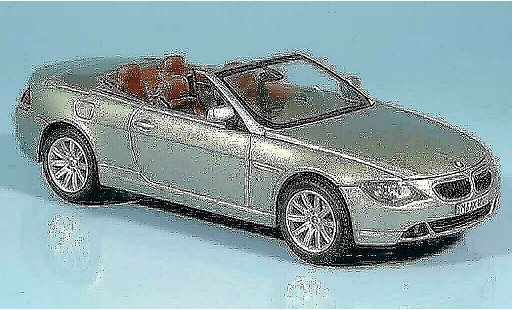Bmw 635 cabriolet 1/43 Kyosho E64 d Cabrio grigio 2004 modellini auto
