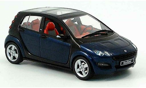 Smart ForFour Base 1/43 Schuco blu nero 2004 modellini auto