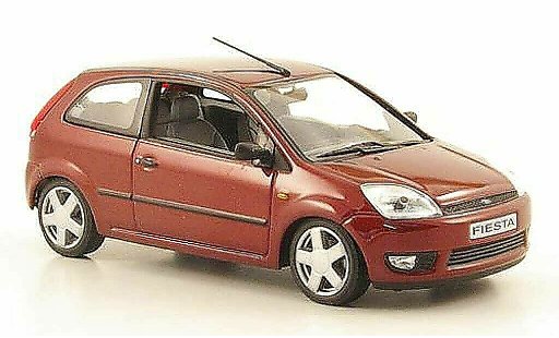 Ford Fiesta MKIV 1/43 Minichamps met. rosso modellini auto