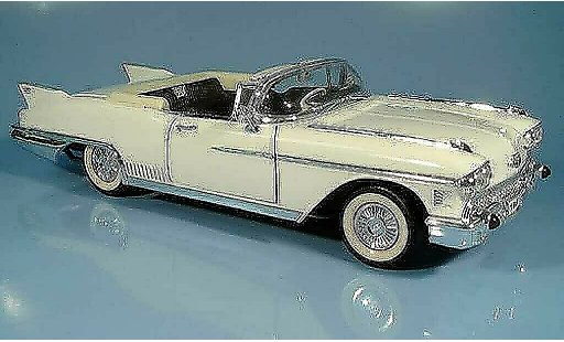 Cadillac Eldorado Biarritz 1/18 Yat Ming bianco 1958 modellini auto