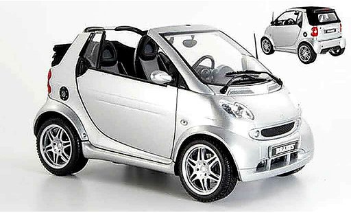 Smart ForTwo Brabus 1/18 Kyosho cabrio grigio 2003 modellini auto