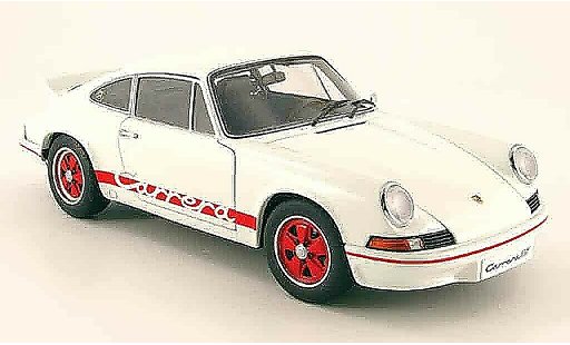 Porsche 911 RS 1/18 Autoart 2.7 carrera bianco/rosso 1973 modellini auto
