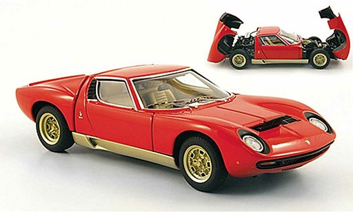 Lamborghini Miura SV 1/43 Autoart rosso/gold modellini auto