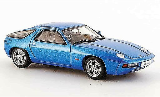 Porsche 928 1977 1/43 Autoart blu zu offnende Motorhaube modellini auto