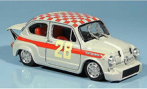 Fiat 600 Abarth 1/43 Brumm 1000 No.28 Steinmetz Dritter Monza 1966 modellini auto
