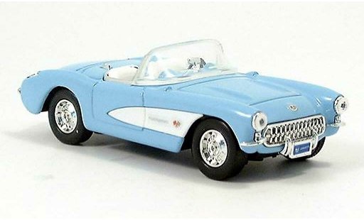 Chevrolet Corvette Convertible 1/43 Yat Ming C1 blu/bianco Cabrio 1957 modellini auto