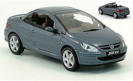Peugeot 307 WRC 1/43 Norev CC antracite avec funktionsfahigem capote 2004 modellini auto