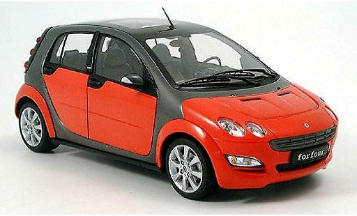 Smart ForFour Base 1/18 Kyosho rosso grigio 2004 modellini auto