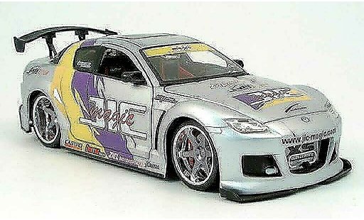 Mazda RX8 Base 1/18 Jada Toys tuning version grigio austauschfelgen leige 2004 modellini auto