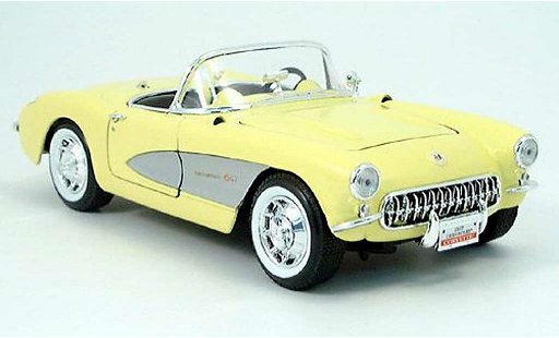 Chevrolet Corvette Convertible 1/18 Yat Ming C1 giallo 1957 modellini auto