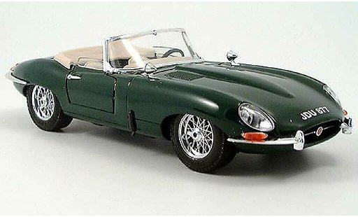 Jaguar E-Type 1961 1/18 Burago cabriolet verde modellini auto