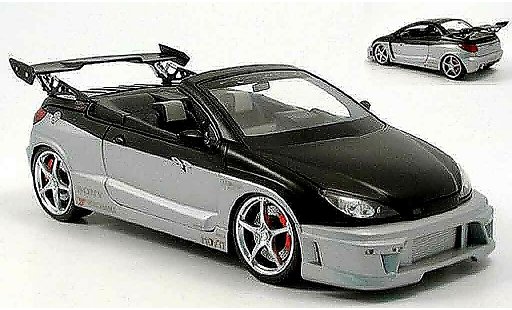 Peugeot 206 CC 1/18 Norev parotech nero/grigio modellini auto